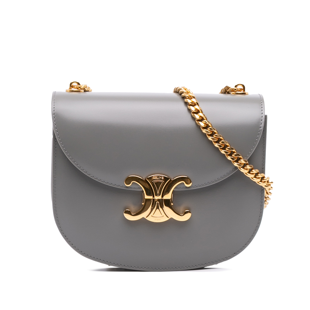 Pre-Loved Celine Teen Shiny Calfskin Triomphe Besace Clea Chain Crossbody
